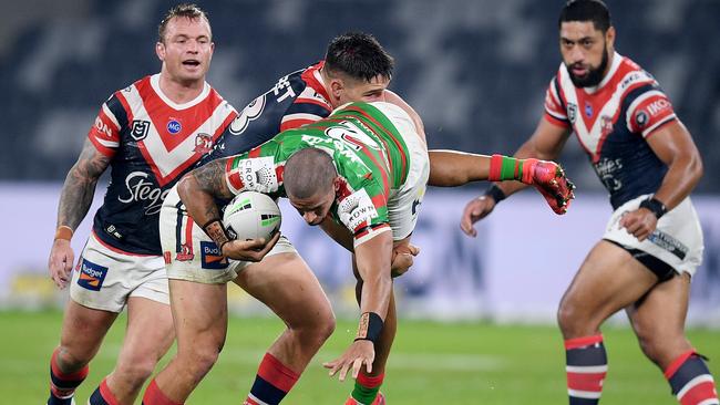 The Roosters showed their physicality in defence.