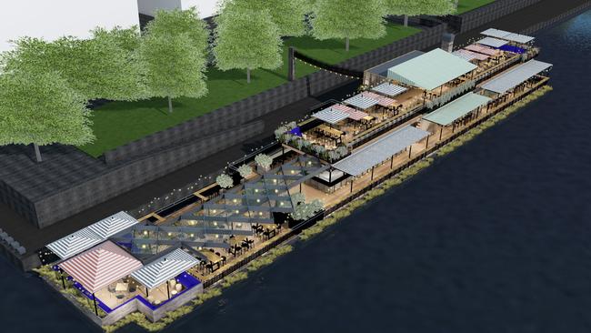 Aerial view of the proposed Yarra Botanicals bar. Pic: Australian Venue Co