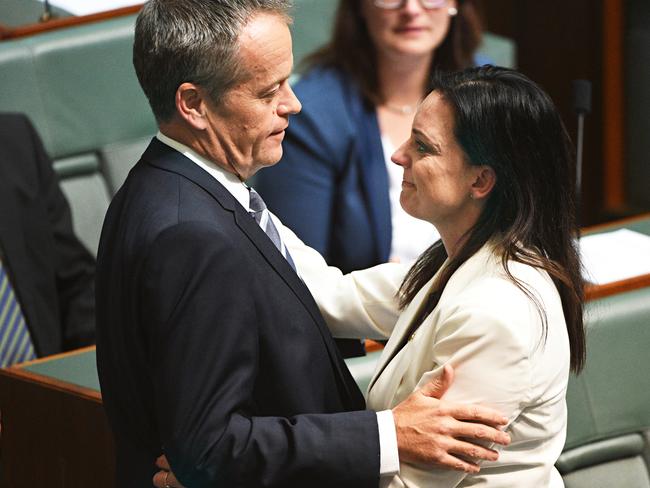Emma Husar (above with leader Bill Shorten in 2017) was considered a rising star in Labor before the allegations.