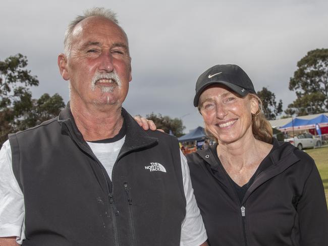 Russell Wardle (Swan Hill Parkinsonâ&#128;&#153;s Support Walk in the Park) &amp; Julie Wardle at the 2024 Swan Hill Show Picture: Noel Fisher.