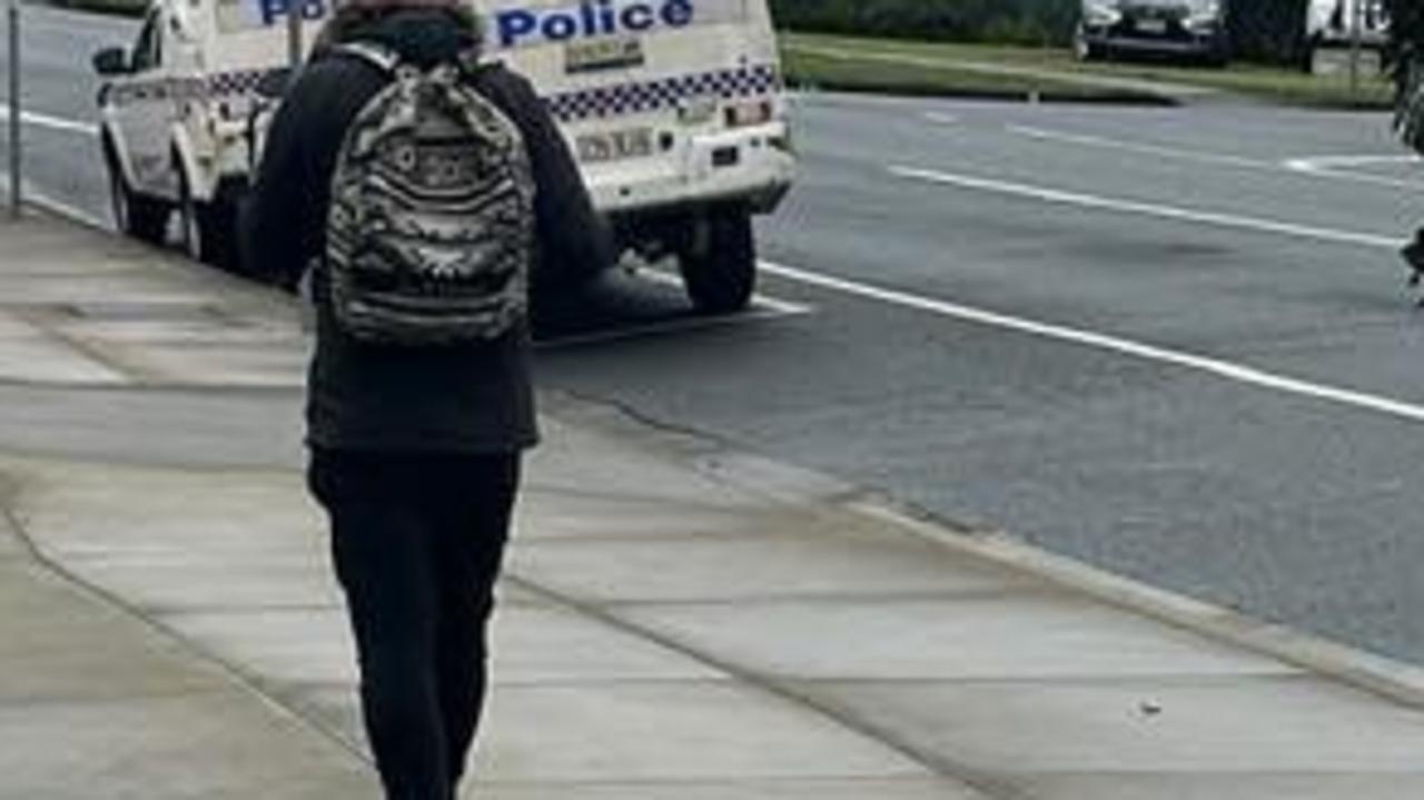 Jae Brent Silvester walks away from the Gympie Magistrates court after being fined $412 and disqualified for 3 months.