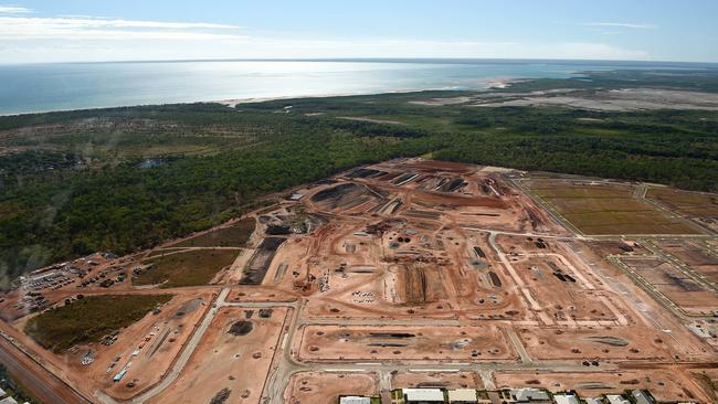 Aerial photograph of Lee Point urban development in Darwin