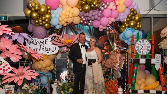 John Robinson and Courtney Woollard at the Great Humpty Ball Darwin 2024. Picture: Pema Tamang Pakhrin