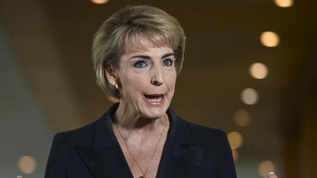 CANBERRA, AUSTRALIA, NewsWire Photos. SEPTEMBER 5, 2023: Senator Michaelia Cash holds a press conference at Parliament House in Canberra. Speaking about the government's closing loopholes in industrial relations bill, which the Coalition is opposed to.Picture: NCA NewsWire / Martin Ollman