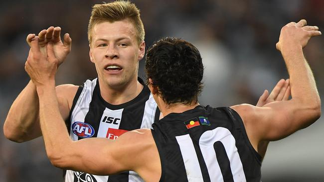 Jordan De Goey is having a breakout year for the Magpies. Picture: AAP Images