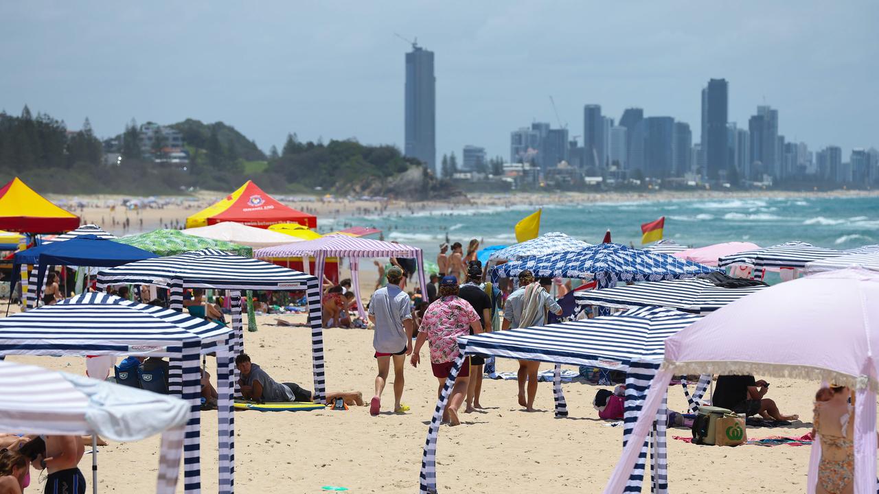 Crowds flock to Burleigh to enjoy enjoy some Australia Day fun. Pics Adam Head