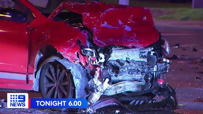 A driver was arrested over a hit-run crash at Morphett Vale. Picture Nine News