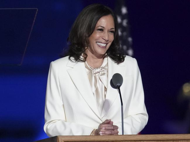 US vice President-elect Kamala Harris addresses the nation. Picture: Getty Images