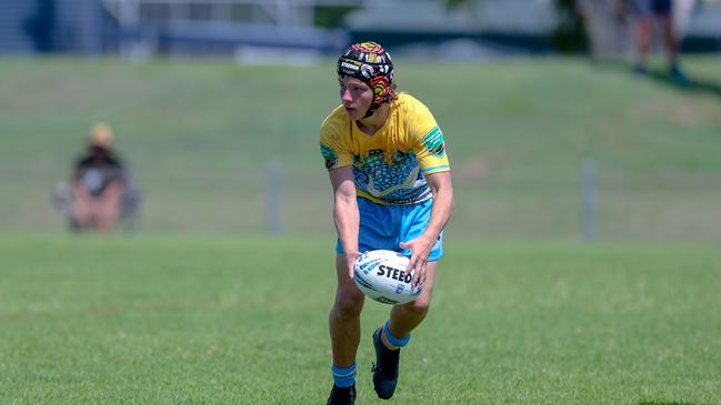 Trei Heterick in action for the Northern Rivers Titans against the Newcastle-Maitland Region Knights during round one of the Andrew Johns Cup. Picture: DC Sports Photography.