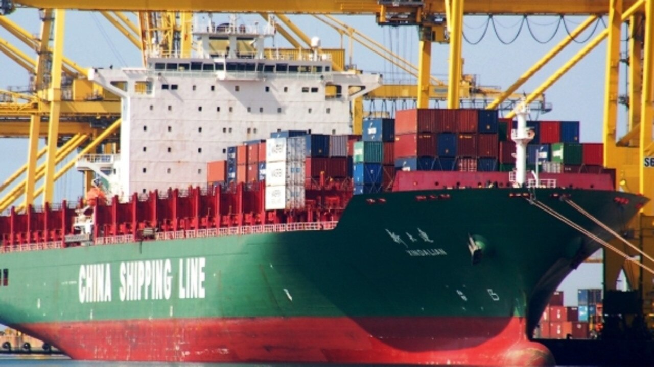 The Xin Da Lian container vessel, which contains medical supplies from China.