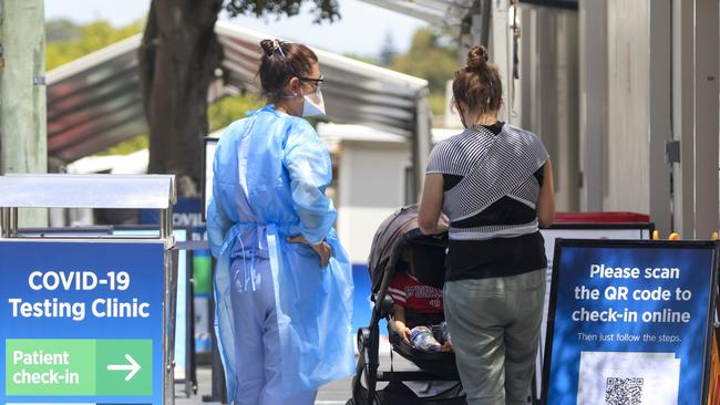 A Covid-19 testing clinic at Royal Prince Alfred Hospital in Sydney, Australia. Picture: Getty Images