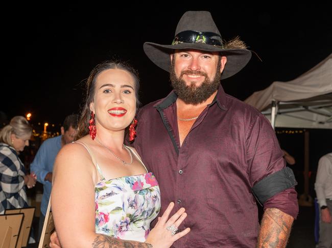 Broc Nicholson and Ross Lafrianchi at Dinner on the Runway for Mackay Hospital Foundation, Mackay Airport Friday 8 September 2023 Picture: Michaela Harlow