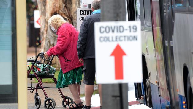 People came out in force on the northern beaches to get tested. Photo Jeremy Piper