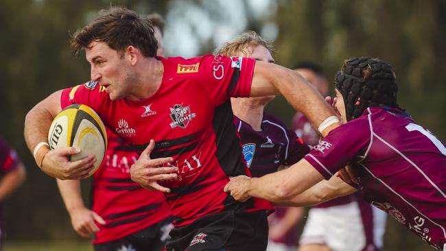 GCDRU major semi final between Colleges Knights and Nerang Bulls.Picture: Glenn Campbell