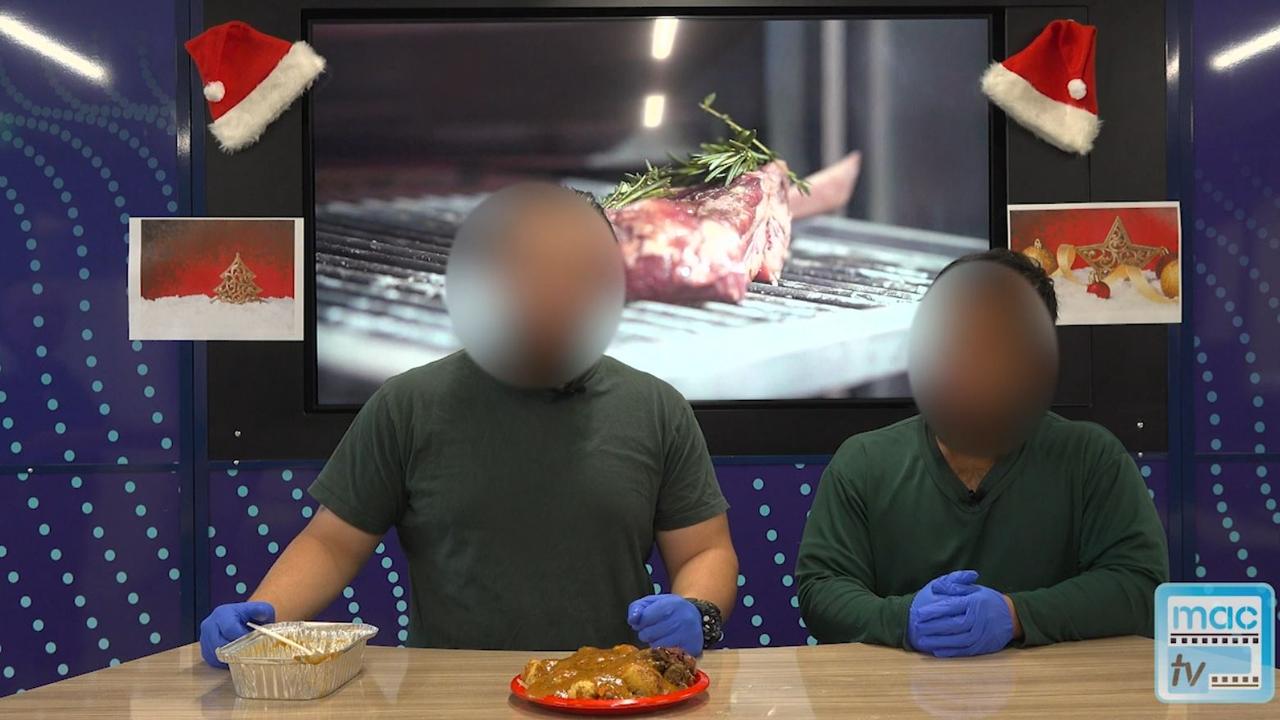 They taste-tested the “prison roast” coated in gravy. Picture: NSW Police