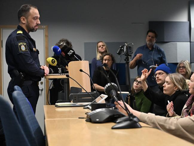 The head of the local police Roberto Eid Forest speaks during a press conference. Picture: AFP