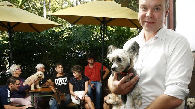 Greens MP Jamie Parker has opened up a discussion about changing state laws which prevent dogs from coming into pubs or venues with food. (Pic: John Appleyard)