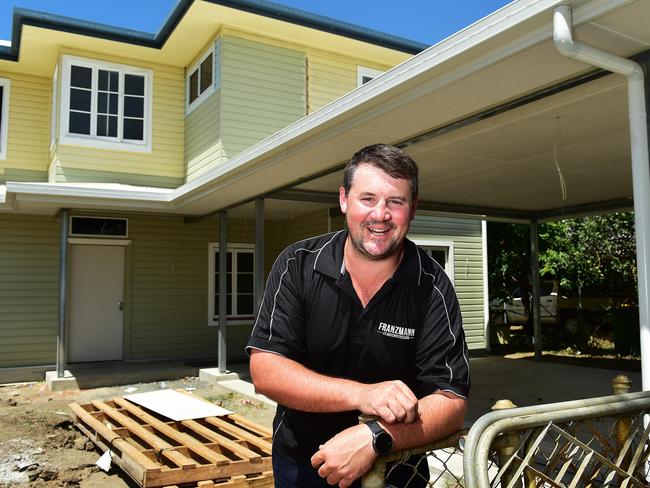 Kiall Franzmann, Director Franzmann Constructions, outside one of his current renovations. Picture: Shae Beplate.