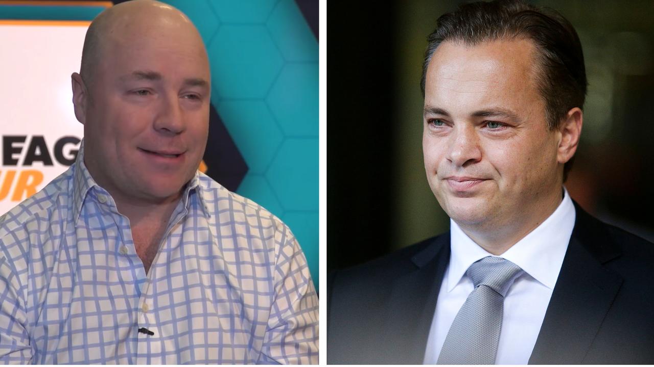 Fox Football commentators Brenton Speed and Mark Bosnich.