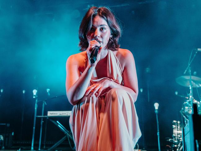 15/01/2014: US pop singer-songwriter Gracie Abrams performing at The Fortitude Music Hall, Brisbane on the first night of her Australian tour. Picture: Darcy Goss