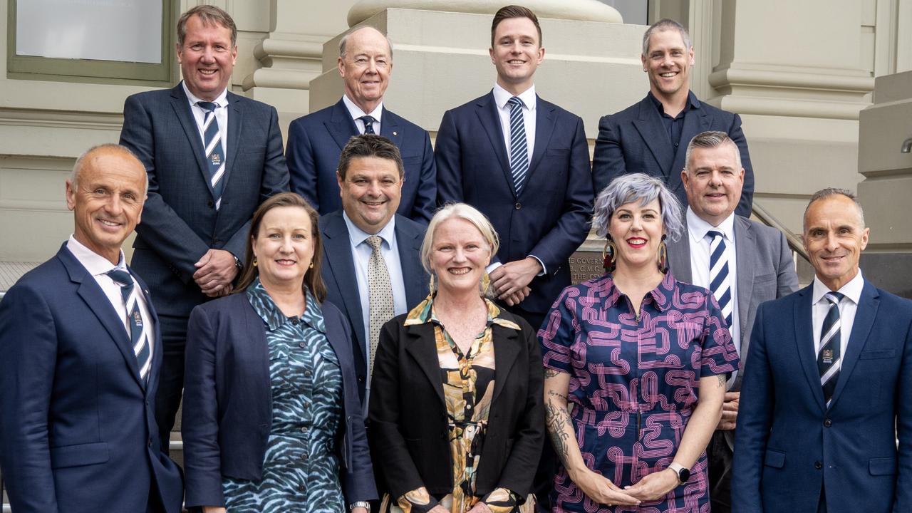 Melissa Cadwell, Elise Wilkinson and Emma Sinclair are the female members of the new 11-member Geelong council. Picture: Supplied.