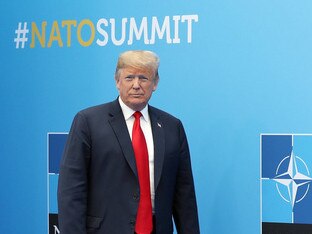 Politicians at NATO Summit 2018 in Brussels, Belgium  Pictured: Donald Trump Ref: SPL5009295 110718 NON-EXCLUSIVE Picture by: SplashNews.com  Splash News and Pictures Los Angeles: 310-821-2666 New York: 212-619-2666 London: 0207 644 7656 Milan: +39 02 4399 8577 Sydney: +61 02 9240 7700 photodesk@splashnews.com  Australia Rights, Italy Rights, New Zealand Rights, United Kingdom Rights, United States of America Rights