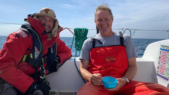 Happy days for the crew on the Manly yacht Enigma.