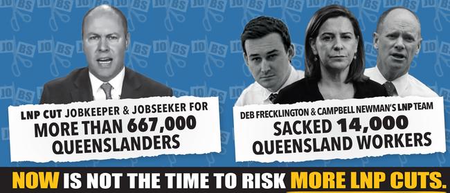 One of the ads printed for the 2020 Queensland election