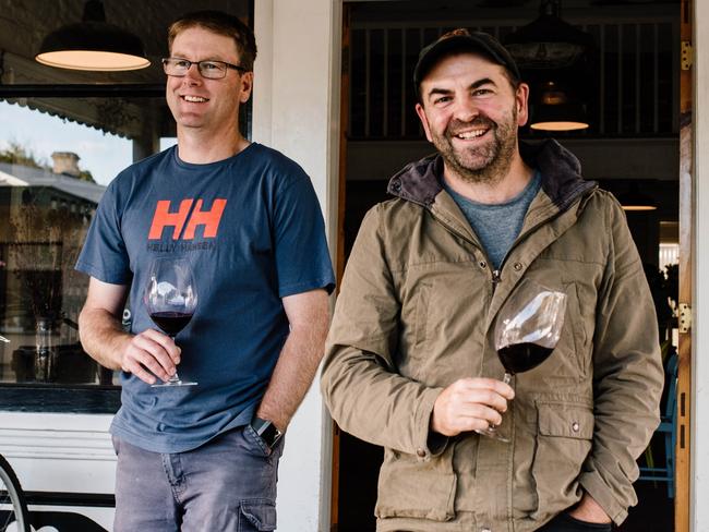 Richard and Malcolm Leask at the Hither & Yon cellar door inWillunga. Picture: Meaghan Coles