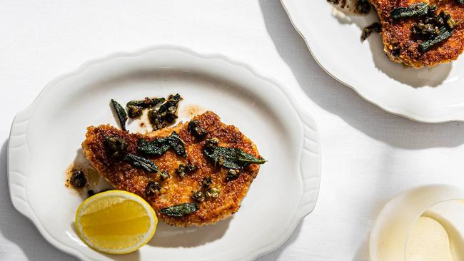 Elizabeth Hewson's pork cotoletta, or crumbed pork chops.