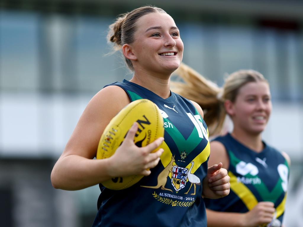 Priya Bowering is one of five players to watch for the Tasmania Devils girls side in the Coates Talent League. (Photo by Josh Chadwick/AFL Photos/via Getty Images)