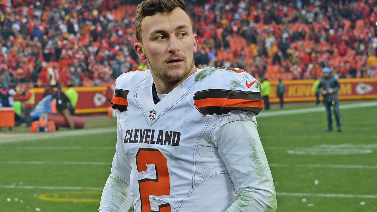 Ex-Browns QB Johnny Manziel. Photo by Peter G. Aiken/Getty Images