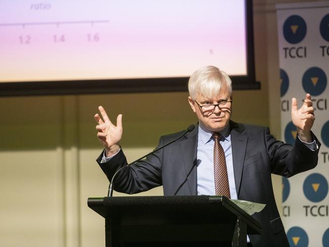 Chris Richardson from Deloitte Access Economics after delivering the 2019 Tasmania Report.  Picture: RICHARD JUPE