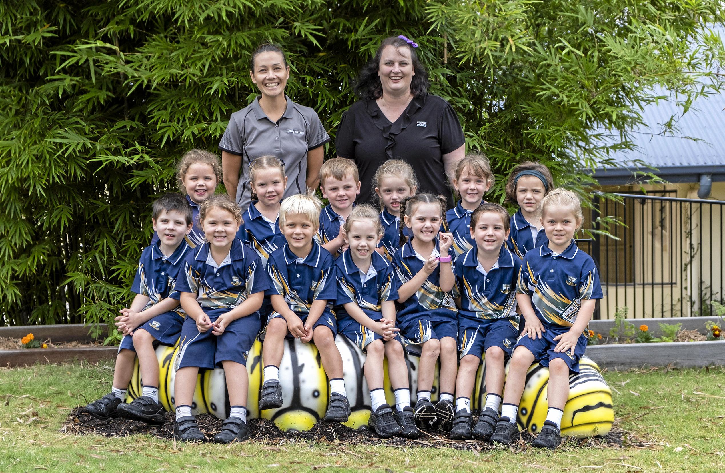 Victory College-Prep G (teacher in grey shirt) Back Row: Mrs Tolita Dolzan (Teacher Aide) Mrs Lee Corbett (Teacher)Middle row - Sophie Blinco, Porsha Pearce, James Davis, Arianah Bazzan, Amy Vlies, Ronli AllenFront row: Archie Christensen, Ayrlie Scholl, Bentley Hutchins, Ella Treasure, Paislee Wieland, Jed Alchin, Grace WilkieAbsent: Kaipara Chan. Picture: Troy Jegers