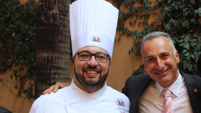 Staropoli pictured next to Drummoyne liberal MP John Sidoti at the grounds of NSW Parliament for an Italian Cuisine event last November.