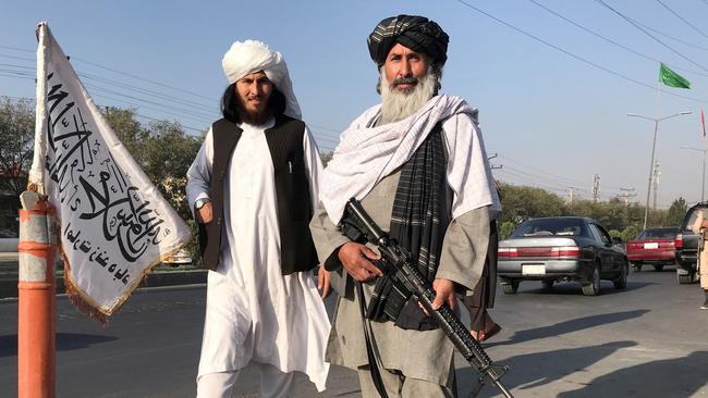 Taliban fighters in Kabul on Monday. Picture: Reuters