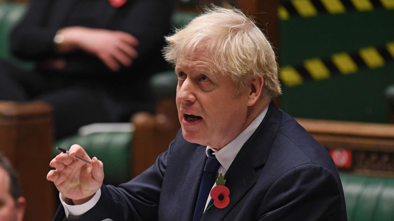 Britain’s Prime Minister Boris Johnson speaking during the weekly Prime Minister’s Questions. Picture: Jessica Taylor/UK Parliament/AFP