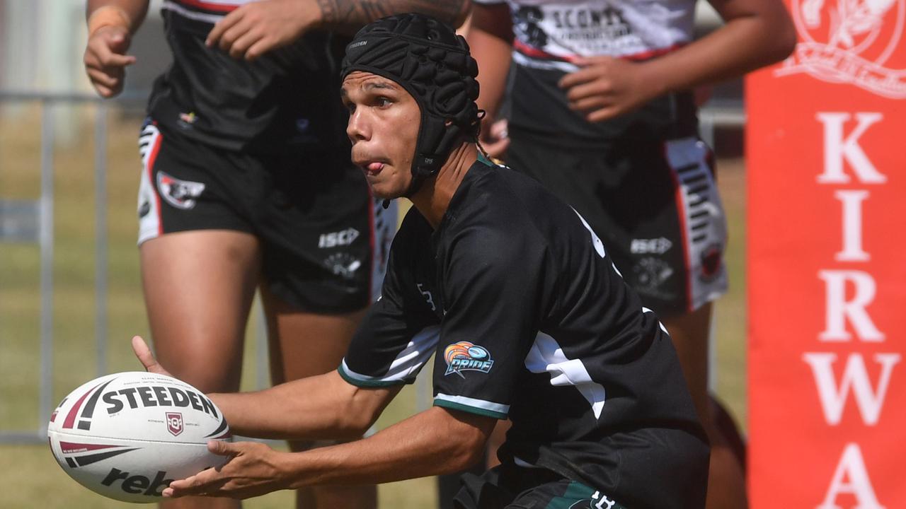 Trinity Bay State High in action during last year’s Aaron Payne Cup. Picture: Evan Morgan