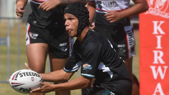 Trinity Bay State High in action during last year’s Aaron Payne Cup. Picture: Evan Morgan