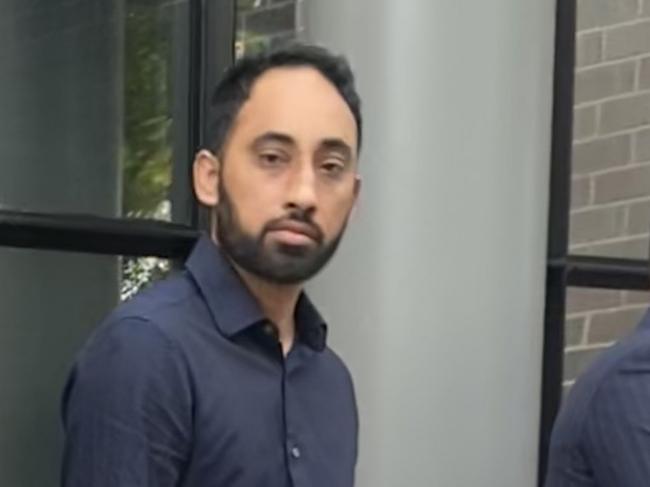 Karnadeep Singh outside Burwood Local Court on the 14 February 2025 after being sentenced for common assault. Picture @ Hannah Farrow