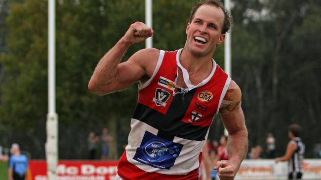 Brad Murray played the bulk of his career with Myrtleford, but had individual success at other clubs including interstate. Picture: Aaron Cook