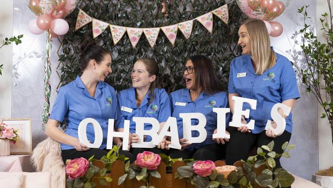 The expectant mothers are already planning post-baby catch-ups and ‘Mummy mornings’. Picture: Matthew Vasilescu