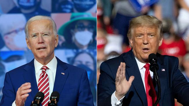 Joe Biden and Donald Trump. Picture combination: AFP