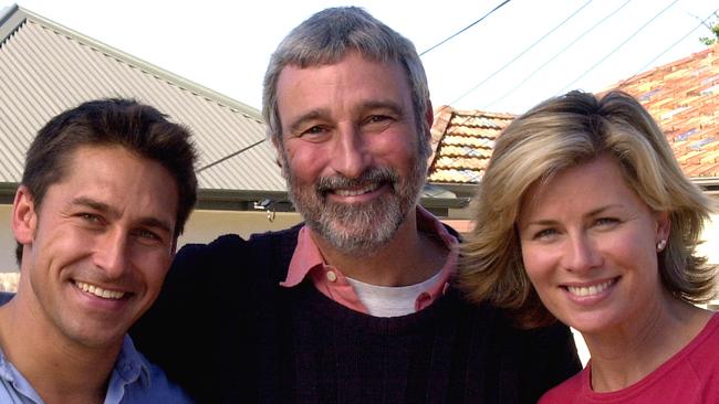 (L-r) TV presenter Jamie Durie with Don Burke and Deborah Hutton from TV program "Renovation Rescue" Jun 2003.