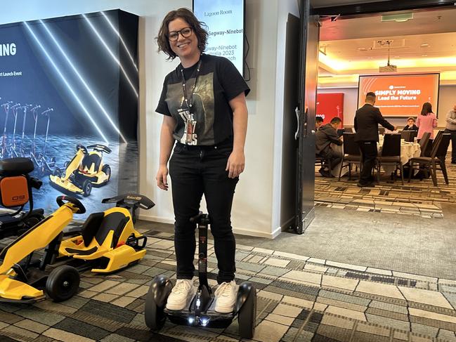 Elly Awesome went to the Segway Ninebot event to try out the latest products. Picture: Supplied