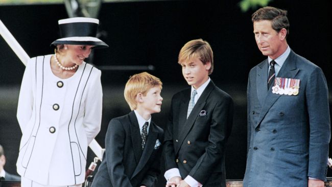 Charles and Diana kept up the smiles in public for the sake of their boys. Image: AFP