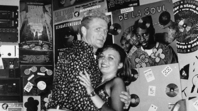 AFL footballer Dermott Brereton, with dancer Louise O'Loan, made an appearance at McMahon's in Salisbury in 1991.