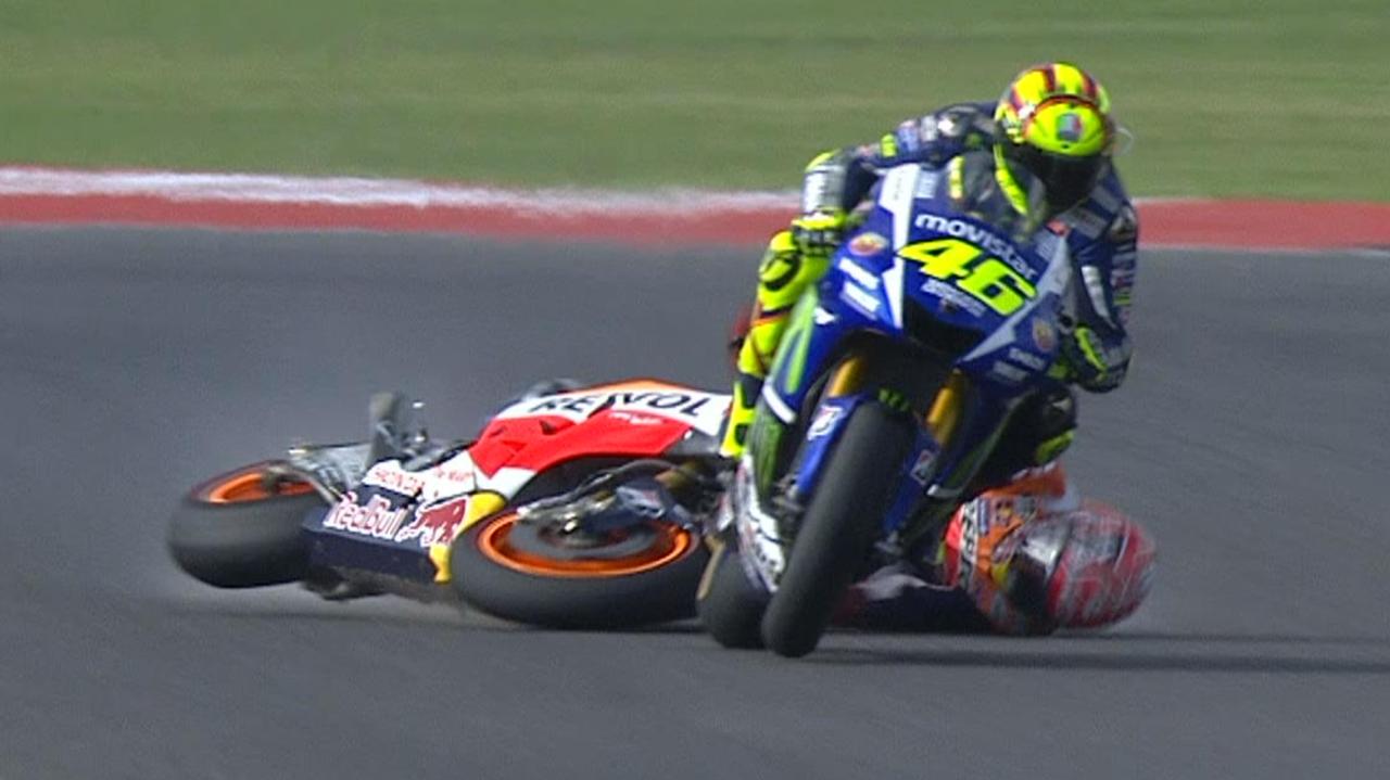 Motogp 15 Argentina Valentino Rossi Wins After Controversial Clash With Marc Marquez