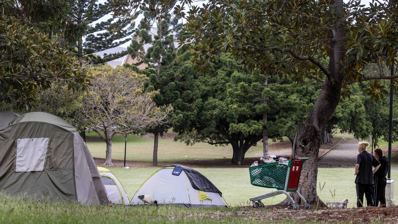 Public spaces in Queensland are being taken over with tent cities as rent rises push people out of housing. NewsWire / Sarah Marshall