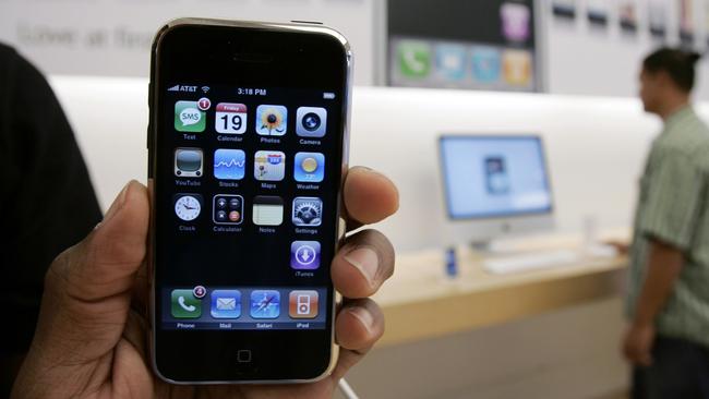 The original 2007 iPhone. Picture: AP